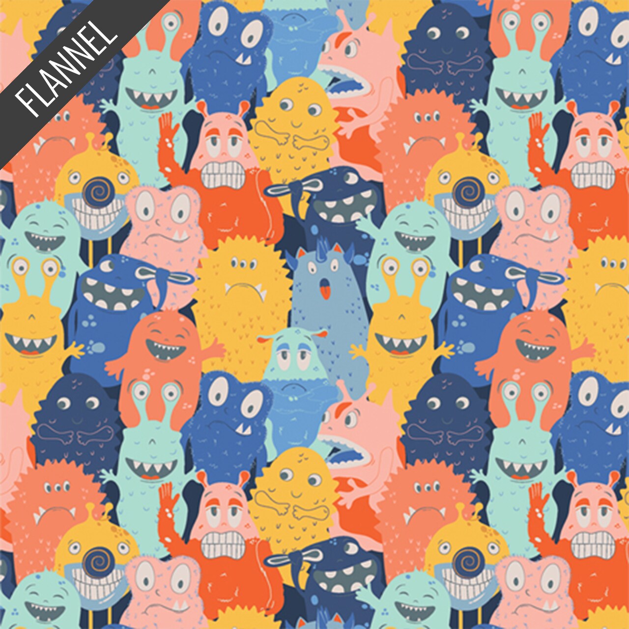 Monster Parade Flannel in Multi (f44400a) | Art Gallery Flannel | AGF Studio | Art Gallery